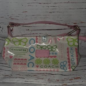 Coach Pink and Green Shoulder Bag